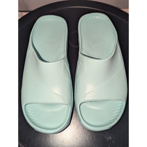 Jordan Slides Womens 10 Seafoam Green Post Orange Cosmic Clay Sandals FZ6511 800 - Picture 3 of 10